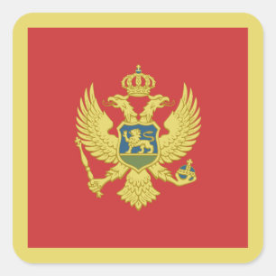 Montenegro Flag Square Sticker