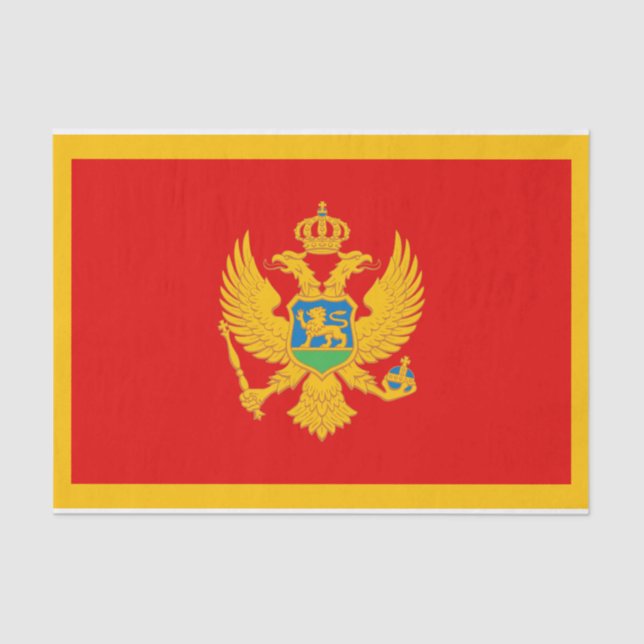 Montenegro Flag Tissue Paper (Front)