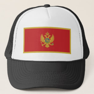 Montenegro flag trucker hat