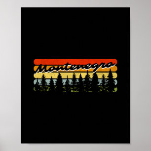 Montenegro Forest Sunset Trees Cabin Vacation Souv Poster