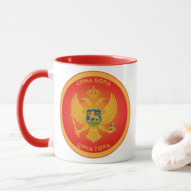 Montenegro Heritage Emblem Mug (With Donut)