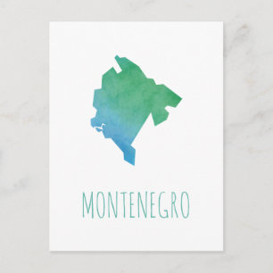 Montenegro Map Postcard