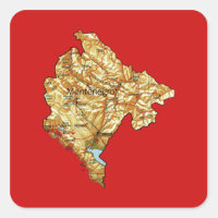 Montenegro Map Sticker