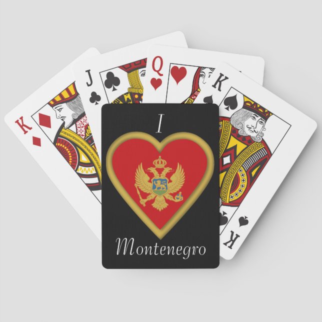 Montenegro Montenegran Flag Playing Cards (Back)