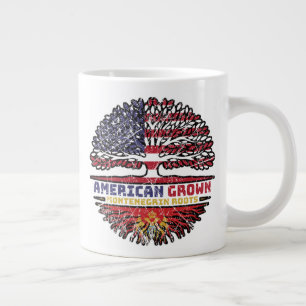 Montenegro Montenegrin American USA Tree Roots Large Coffee Mug