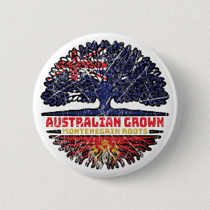 Montenegro Montenegrin Australian Australia Tree 6 Cm Round Badge