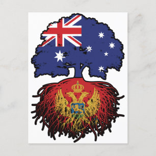 Montenegro Montenegrin Australian Australia Tree Postcard