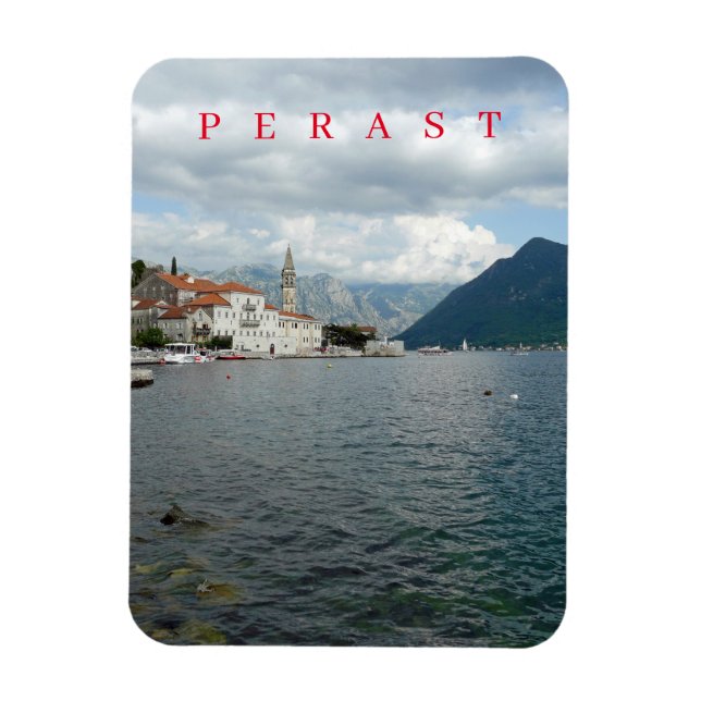 Montenegro Perast panoramic view magnet (Vertical)