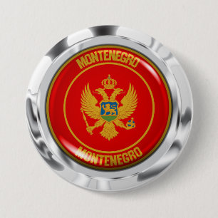 Montenegro Round Emblem 7.5 Cm Round Badge