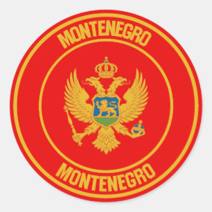 Montenegro Round Emblem Classic Round Sticker