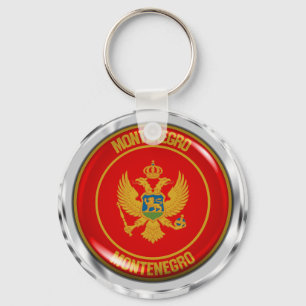 Montenegro Round Emblem Key Ring