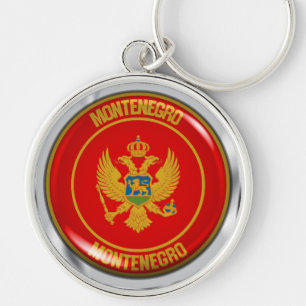 Montenegro Round Emblem Key Ring