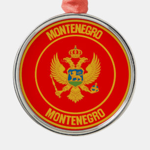 Montenegro Round Emblem Metal Ornament