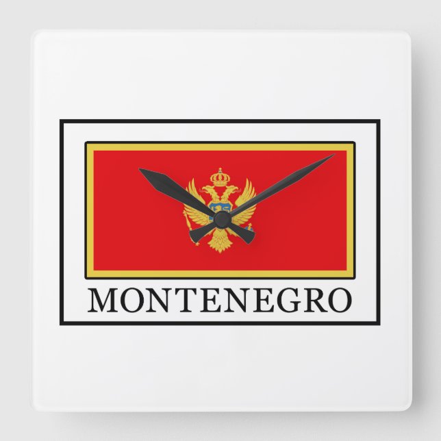 Montenegro Square Wall Clock (Front)