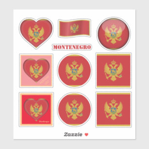 Montenegro stickers & Flag, Heart /sports