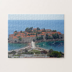 Montenegro Sveti Stefan panoramic view puzzle
