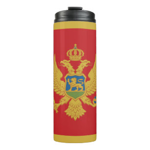 Montenegro Travel Mug, patriotic Montenegro Flag Thermal Tumbler