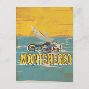 Montenegro vintage travel poster postcard