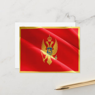 Montenegro - Waving Flag - Postcard