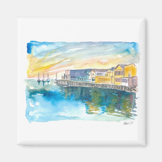 Monterey Bay California Cannery Road Magnet (Front)