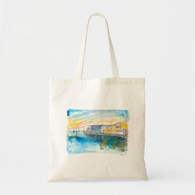 Monterey Bay California Cannery Road Tote Bag (Front)