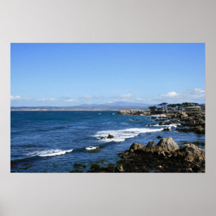 Monterey Bay Coastline, Wide Photo Poster