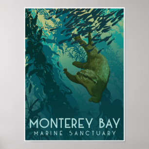 Monterey Bay Marine Sanctuary; Otter Poster