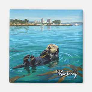 Monterey Bay Sea Otter California Travel Magnet