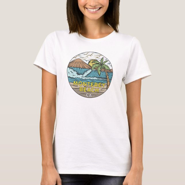 Monterey Beach California Vintage T-Shirt (Front)