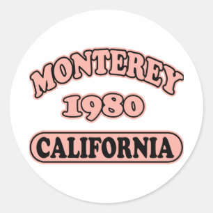 Monterey,Ca -- T-Shirt Classic Round Sticker