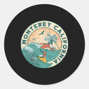 Monterey California Classic Round Sticker