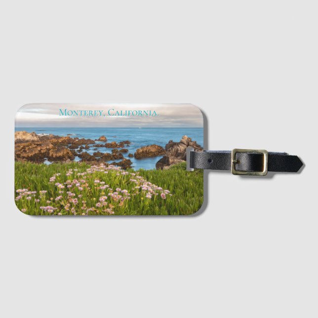 Monterey California Coastal Spring Luggage Tag (Front Horizontal)