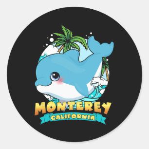 Monterey California Cute Ba Classic Round Sticker
