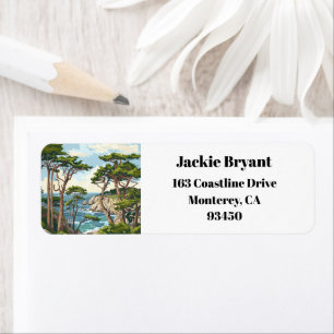 Monterey California Cypress Trees Return Address  Return Address Label