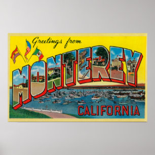 Monterey, California - Large Letter Scenes 2 Poster