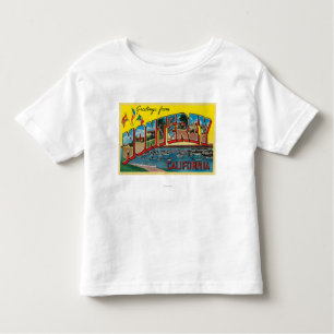 Monterey, California - Large Letter Scenes Toddler T-Shirt