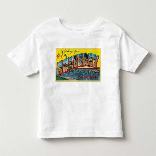 Monterey, California - Large Letter Scenes Toddler T-Shirt (Front)