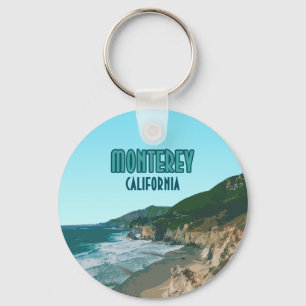 Monterey California Pacific Coast Highway Vintage Key Ring