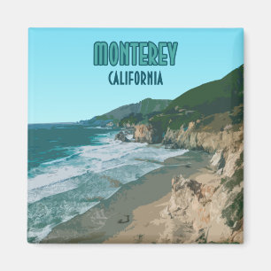 Monterey California Pacific Coast Highway Vintage Magnet