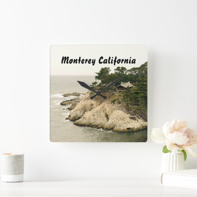 Monterey California Square Wall Clock (Home)