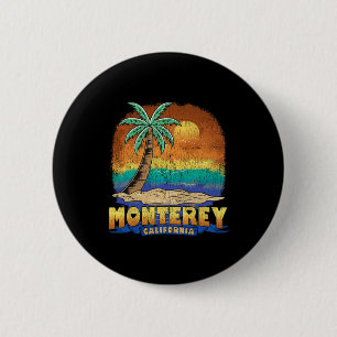 Monterey California Vintage Distressed Souvenir 6 Cm Round Badge
