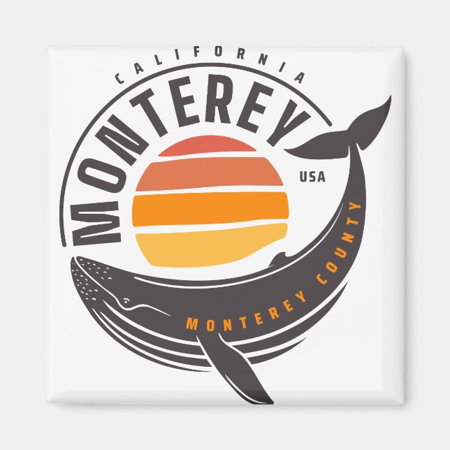 Monterey California Whale Magnet (Front)