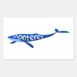 Monterey California Whale Rectangular Sticker