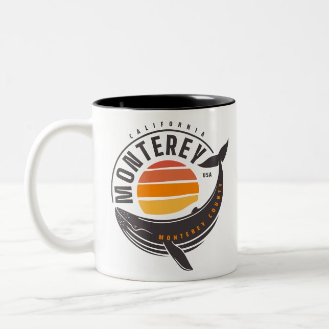 Monterey California Whale Two-Tone Coffee Mug (Left)