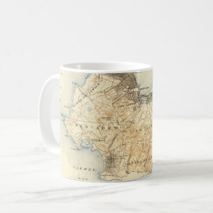 Monterey Carmel-by-the-Sea California Vintage Map Coffee Mug
