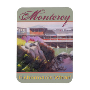 Monterey Fishermans Wharf Scenic California Coast Magnet