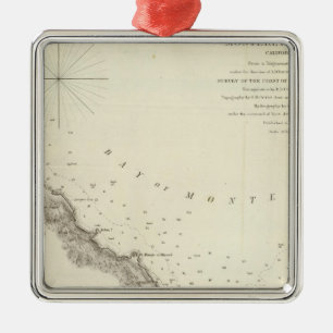 Monterey Harbour, Calif Metal Tree Decoration