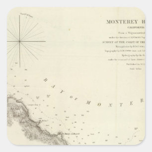 Monterey Harbour, Calif Square Sticker