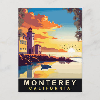 Monterey, Romantic Sunset, california, Travel Postcard