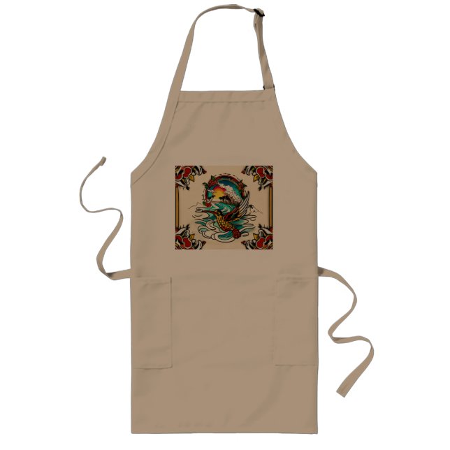 Monterey Tattoo Design: A Symbol of Strength- Long Apron (Front)